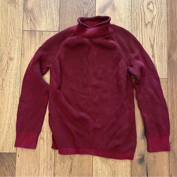 L.L. Bean Women's Cotton Shaker-Stitch Sweater, Funnelneck, XS - Picture 4 of 6